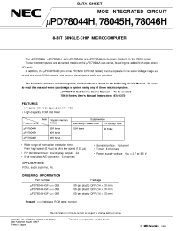 Datasheet UPD780308 manufacturer NEC